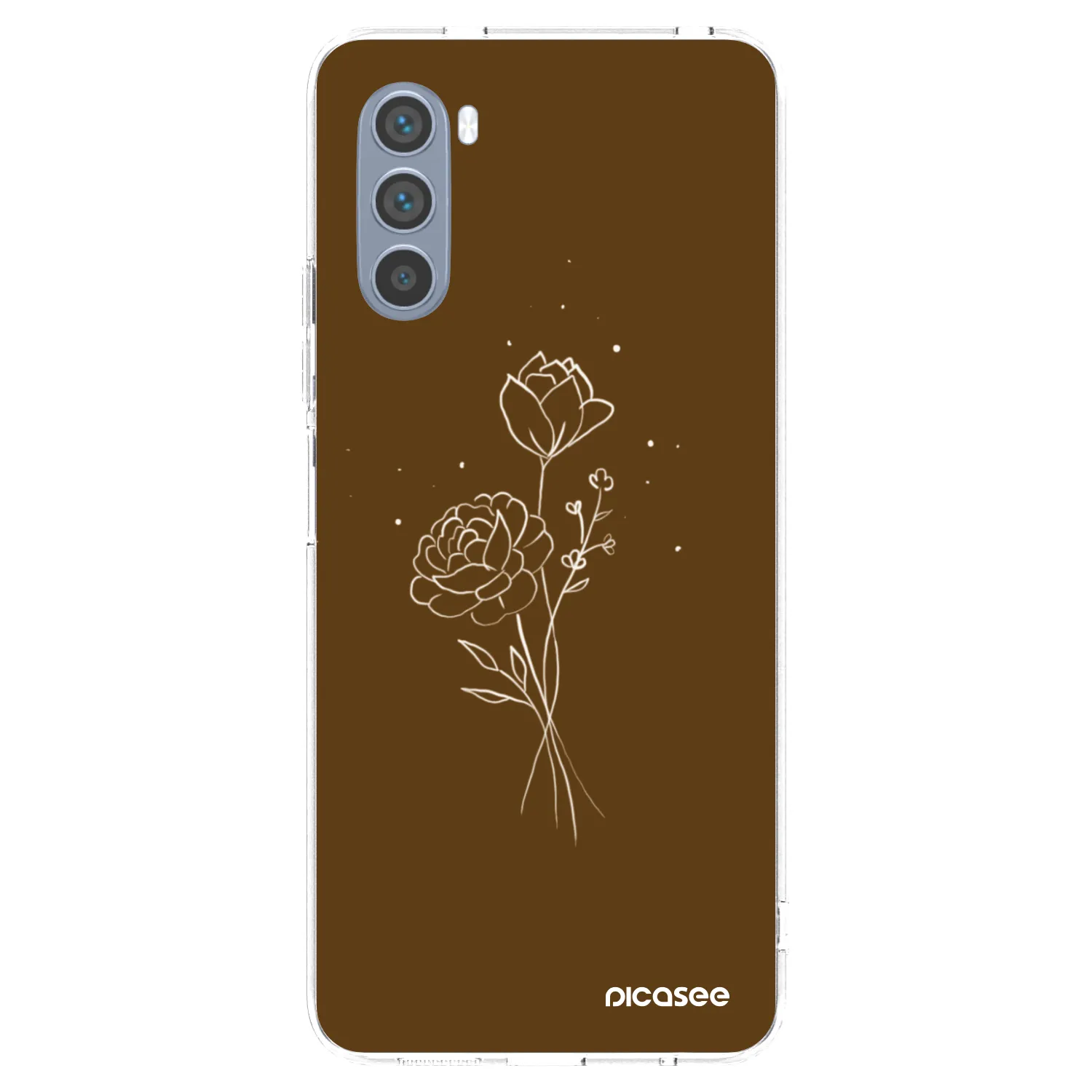 Picasee silikonski prozorni ovitek za Motorola Moto G62 - Brown flowers