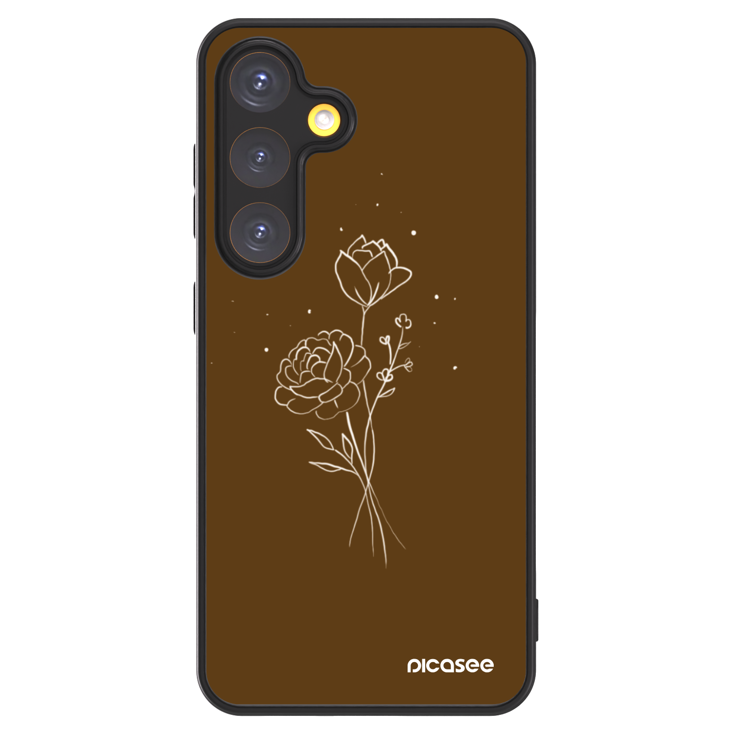 Picasee ULTIMATE CASE PowerShare za Samsung Galaxy S24 S921B 5G - Brown flowers