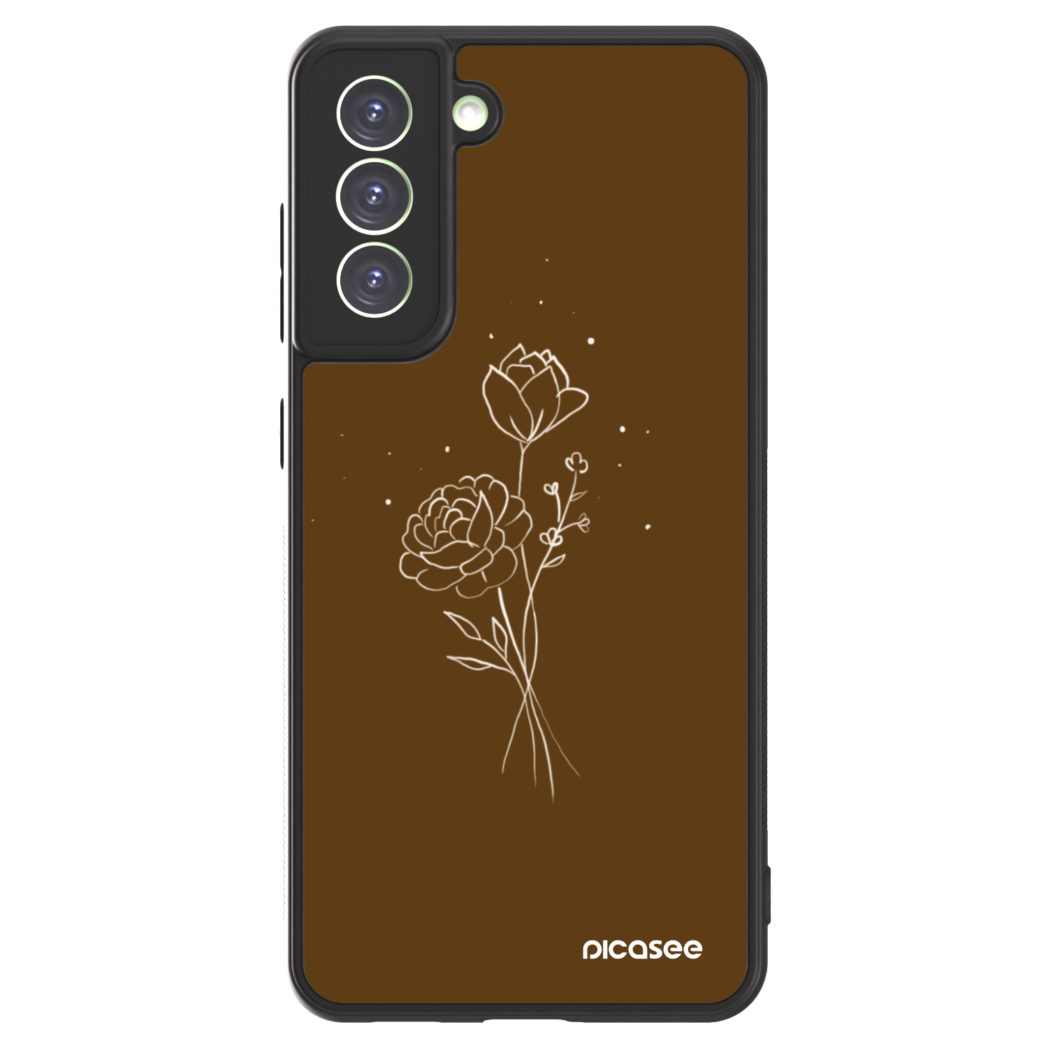 Picasee ULTIMATE CASE PowerShare za Samsung Galaxy S21 FE 5G - Brown flowers