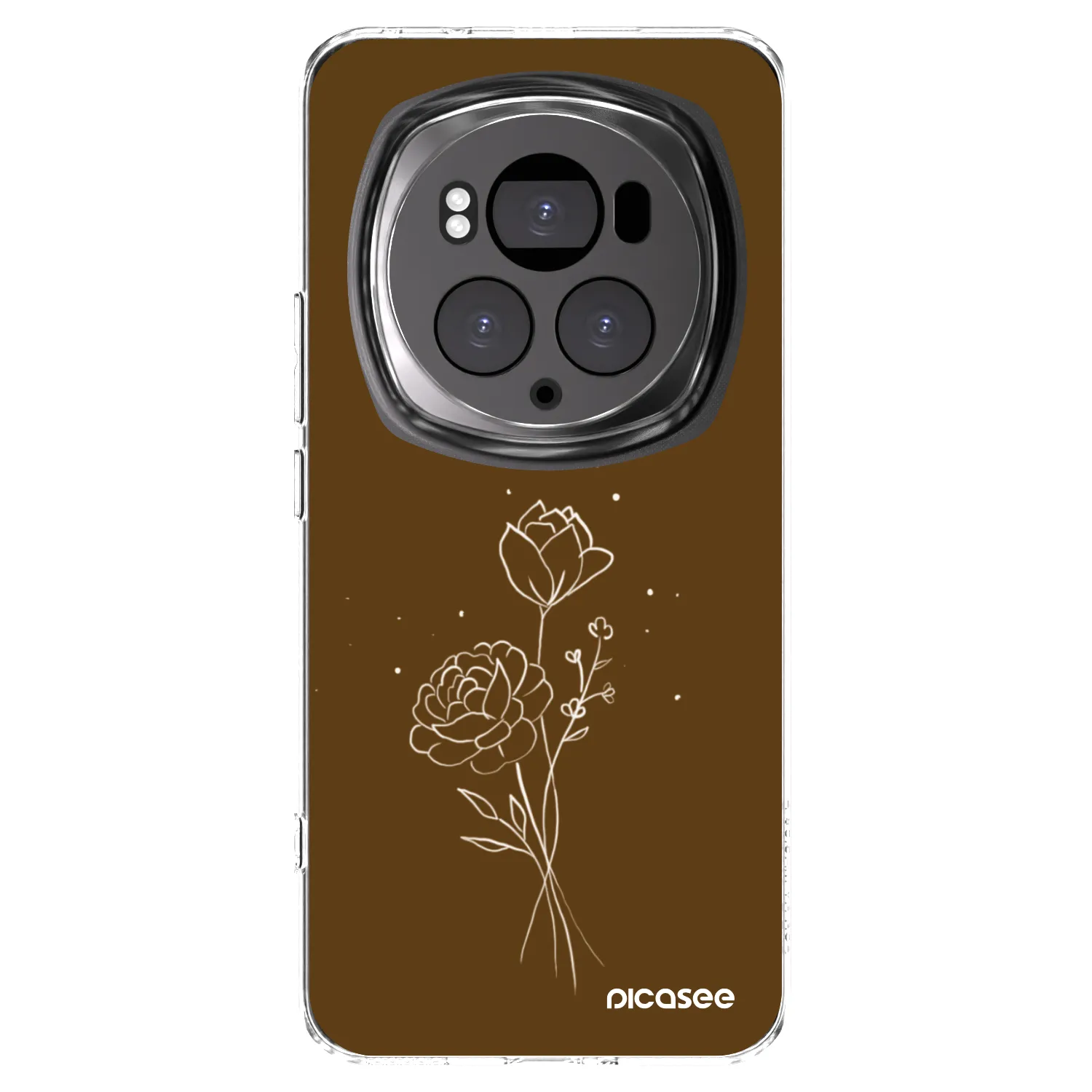 Picasee silikonski prozorni ovitek za Honor Magic6 Pro - Brown flowers