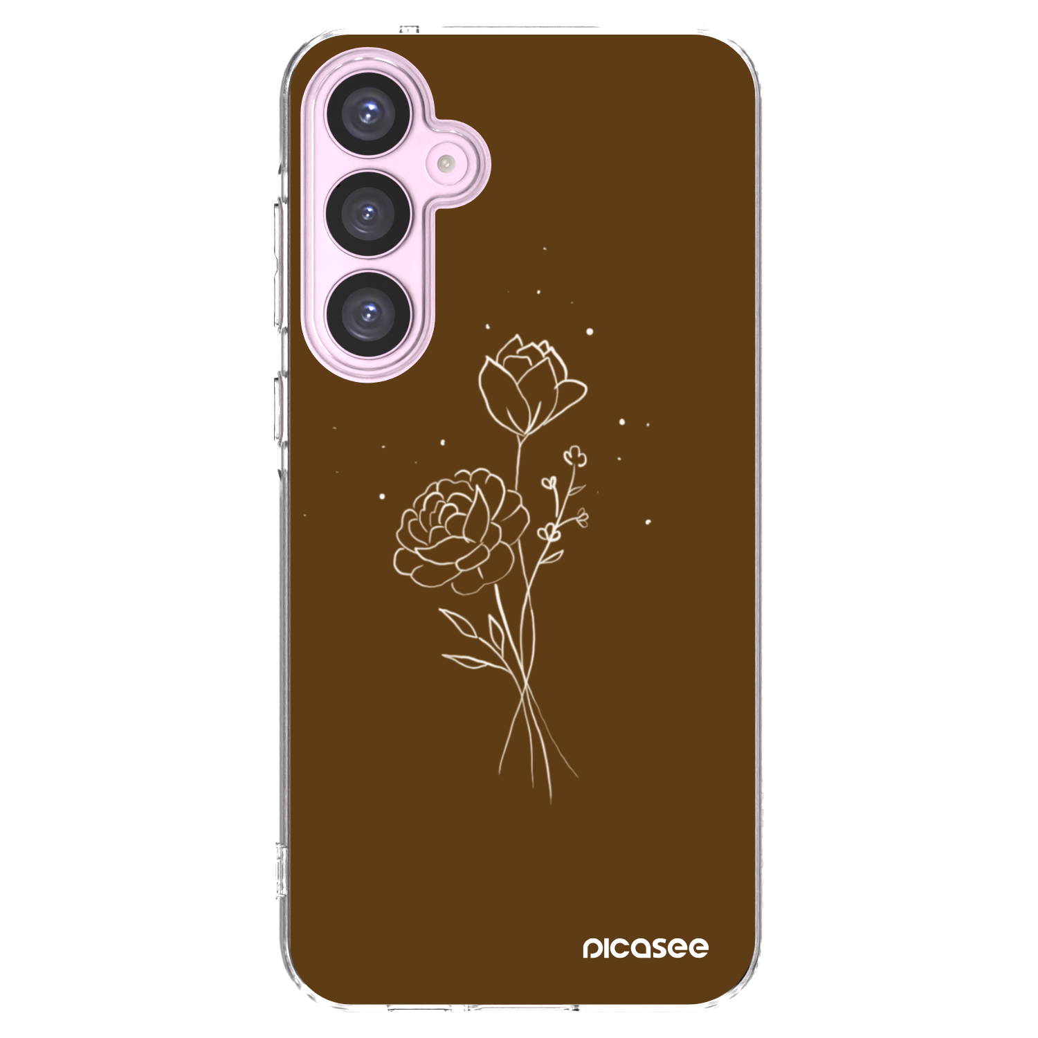 Picasee silikonski prozorni ovitek za Samsung Galaxy A55 5G A556B - Brown flowers