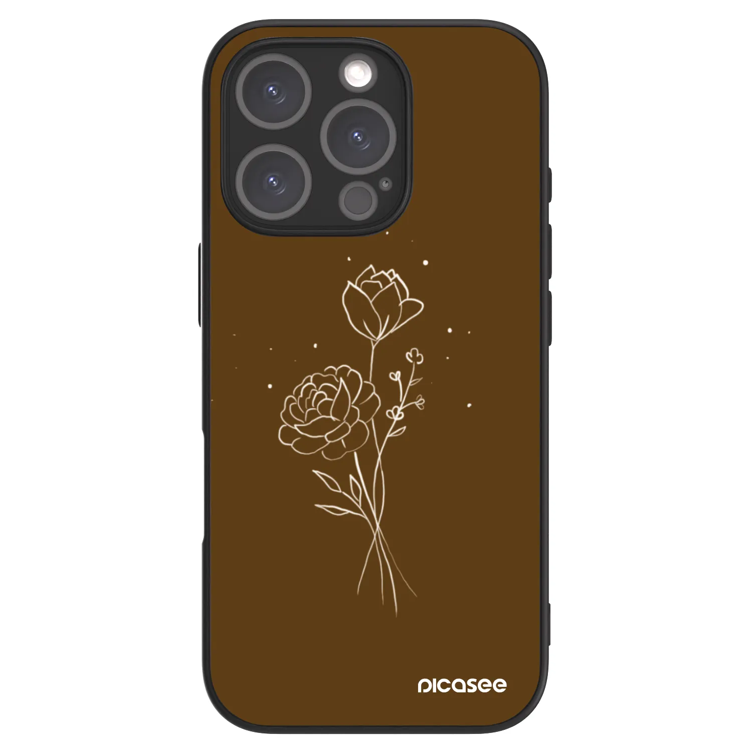 Picasee ULTIMATE CASE MagSafe za Apple iPhone 16 Pro - Brown flowers
