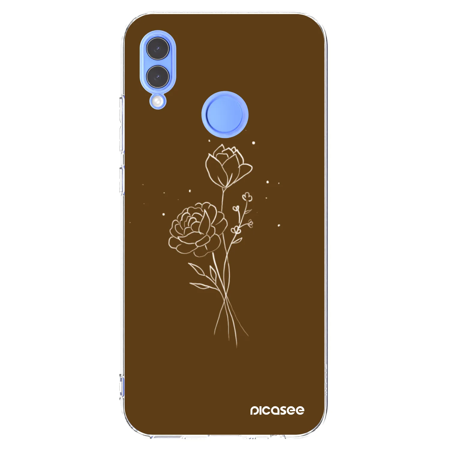 Picasee silikonski prozorni ovitek za Huawei P Smart 2019 - Brown flowers