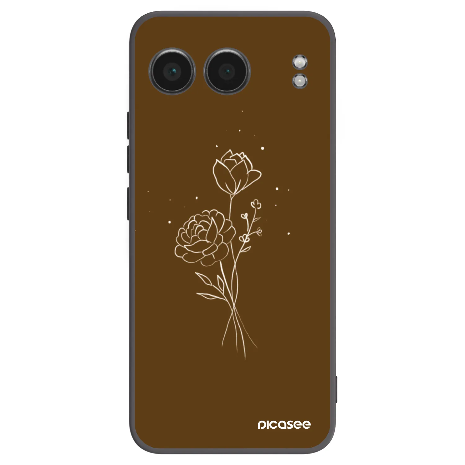 Picasee silikonski črni ovitek za OnePlus Nord 4 - Brown flowers