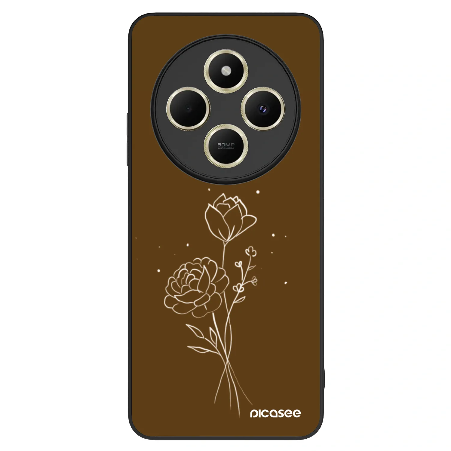 Picasee ULTIMATE CASE za Xiaomi Redmi 14C - Brown flowers