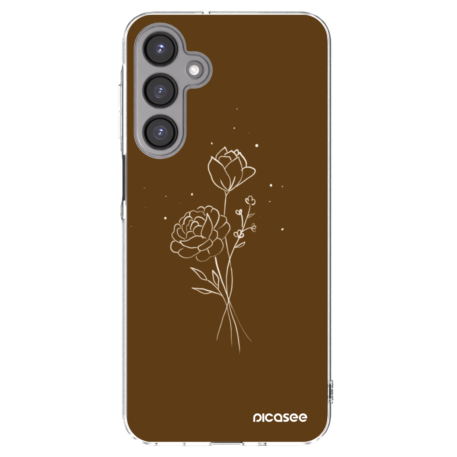 Picasee silikonski prozorni ovitek za Samsung Galaxy A16 5G - Brown flowers