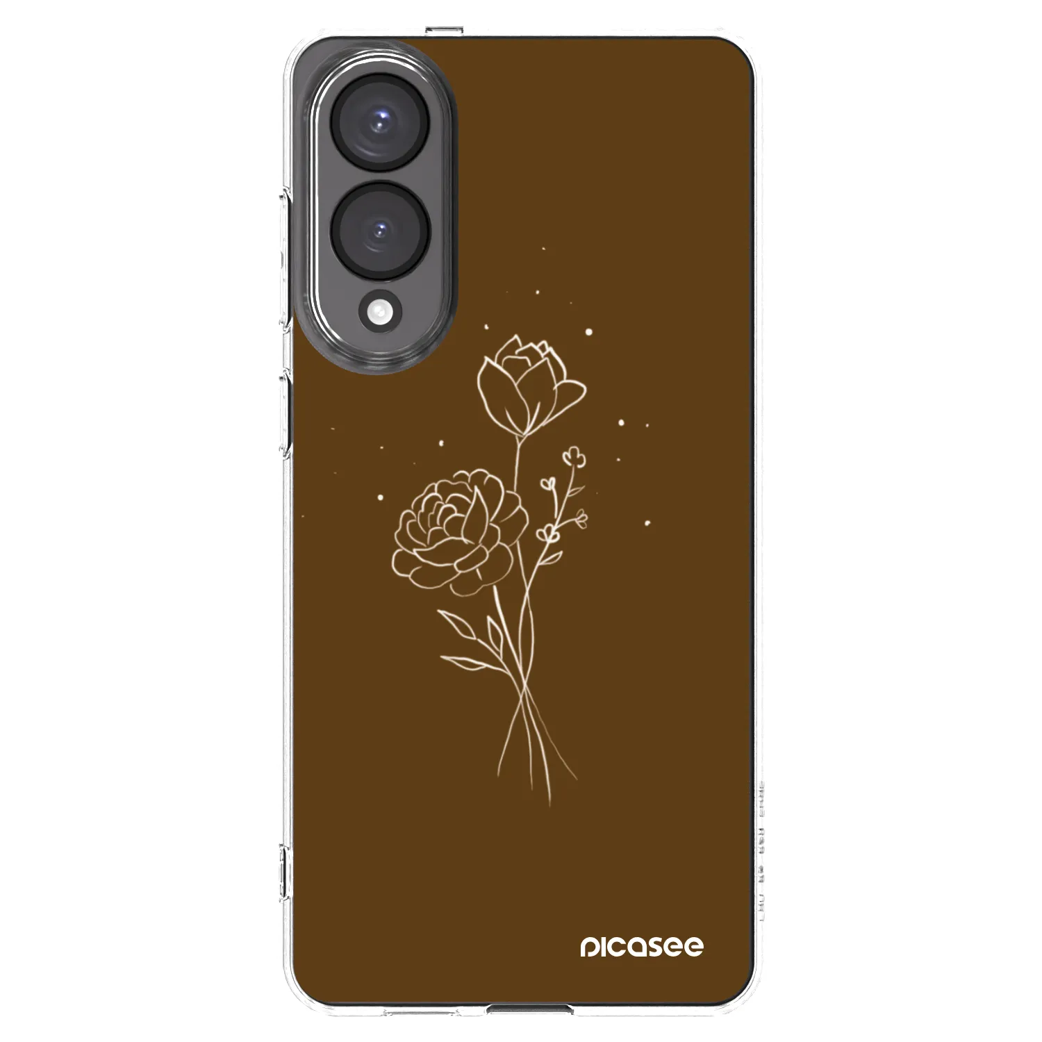 Picasee silikonski prozorni ovitek za Samsung Galaxy S25 Edge 5G - Brown flowers