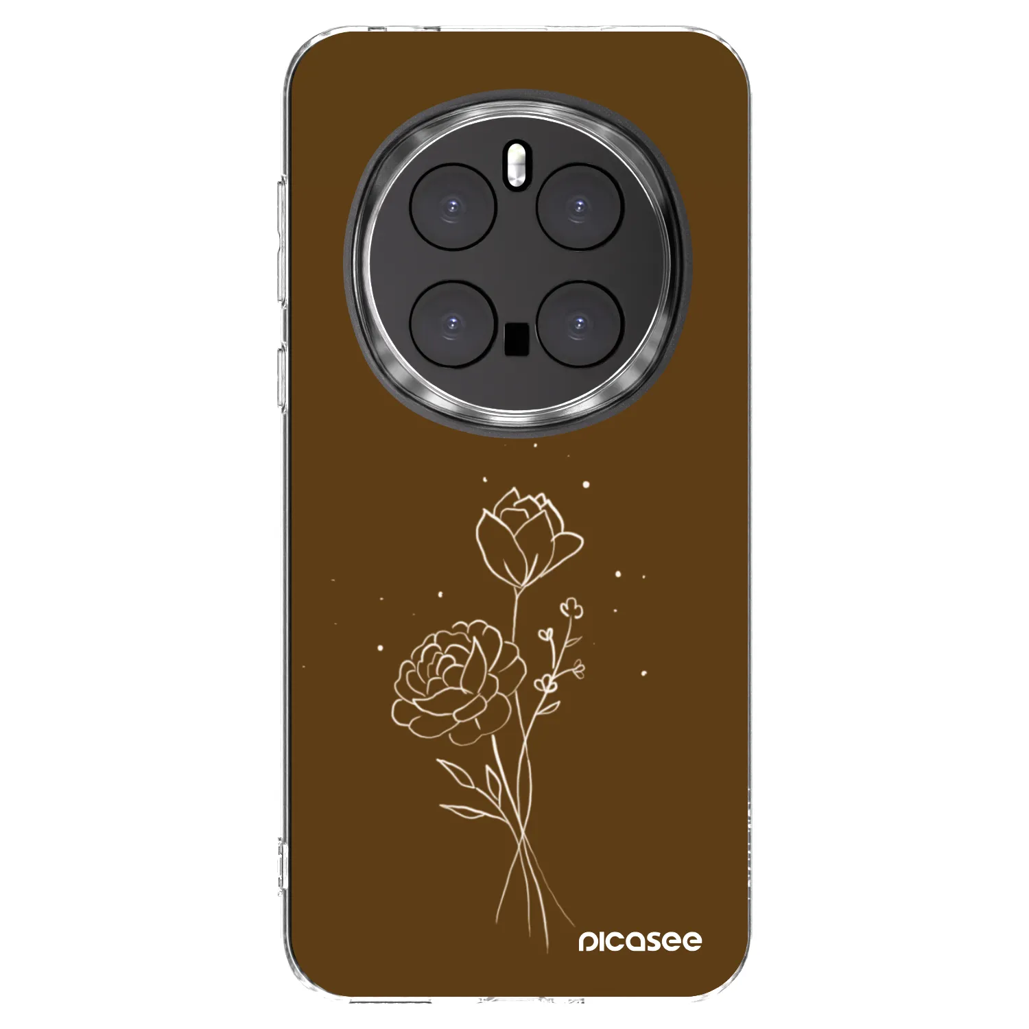 Picasee silikonski prozorni ovitek za Honor Magic7 Pro 5G - Brown flowers