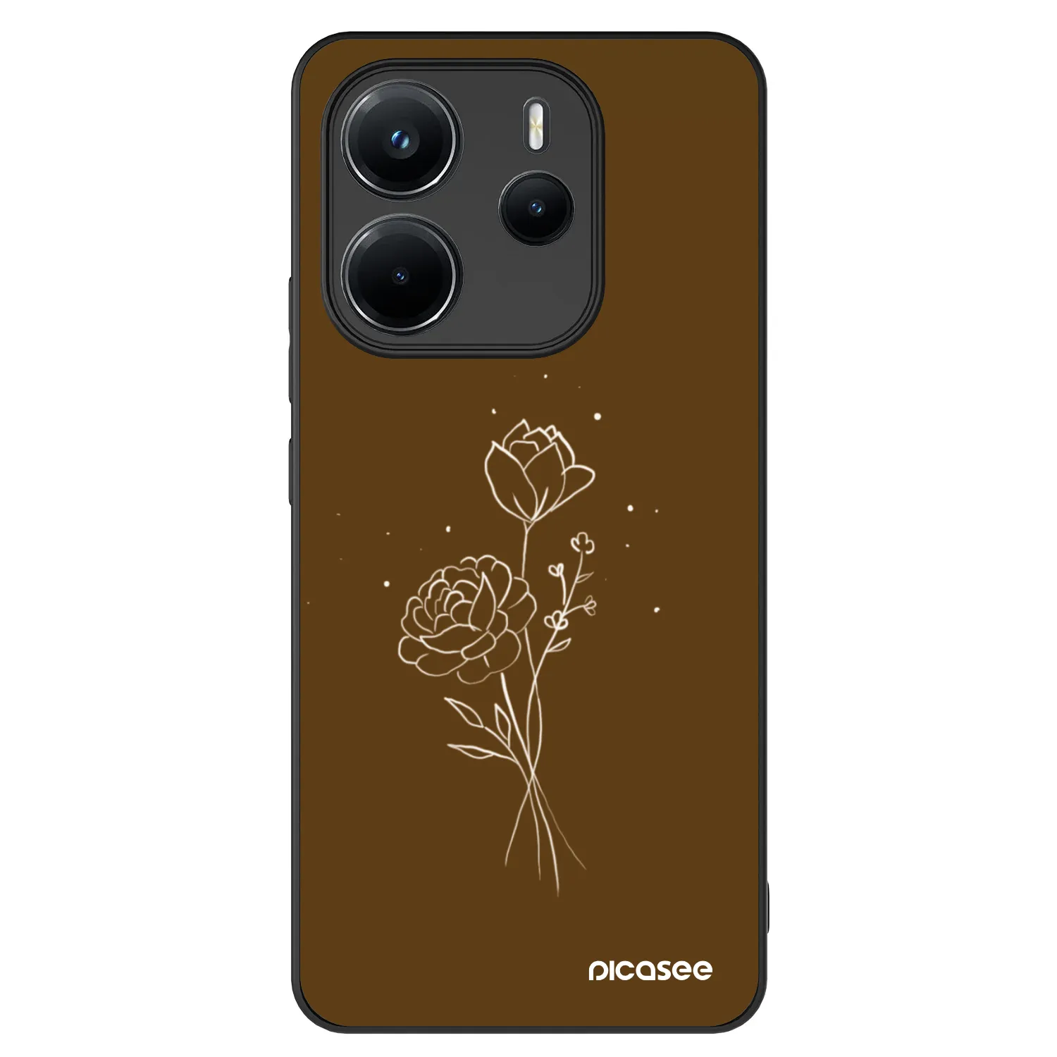 Picasee ULTIMATE CASE za Xiaomi Redmi Note 14 4G - Brown flowers