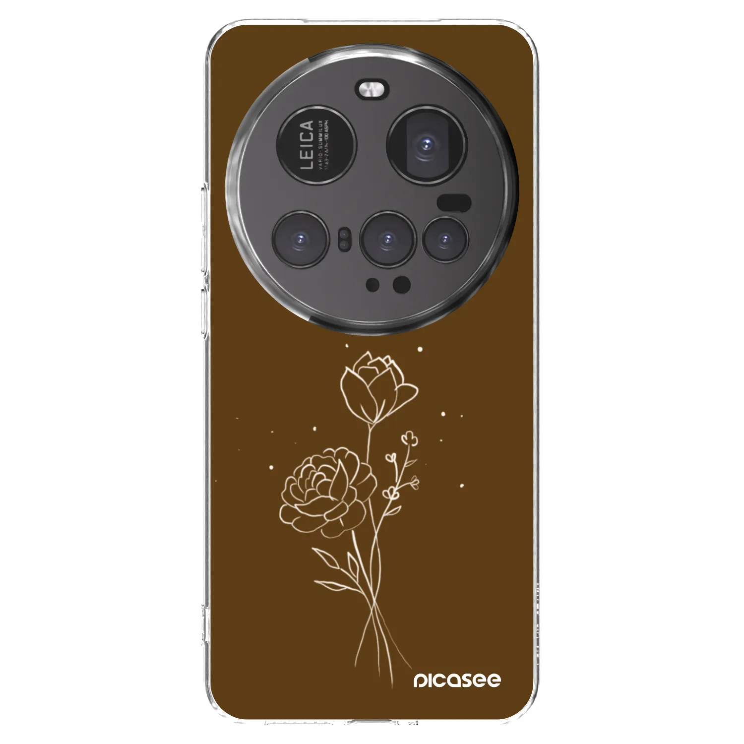 Picasee silikonski prozorni ovitek za Xiaomi 15 Ultra - Brown flowers