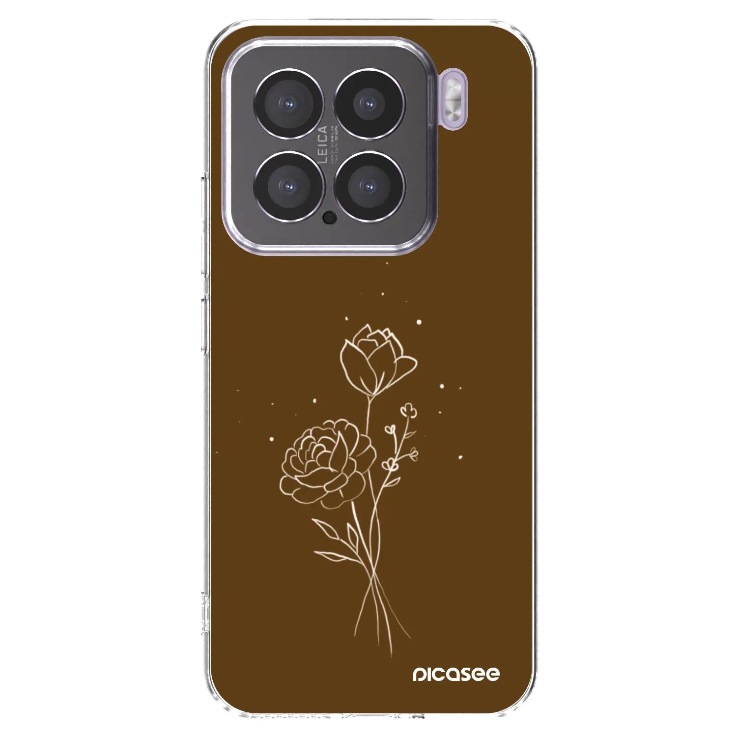 Picasee silikonski prozorni ovitek za Xiaomi 15 - Brown flowers