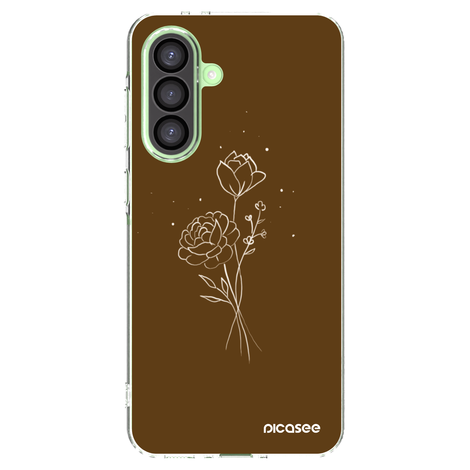 Picasee silikonski prozorni ovitek za Samsung Galaxy A26 5G A266B - Brown flowers