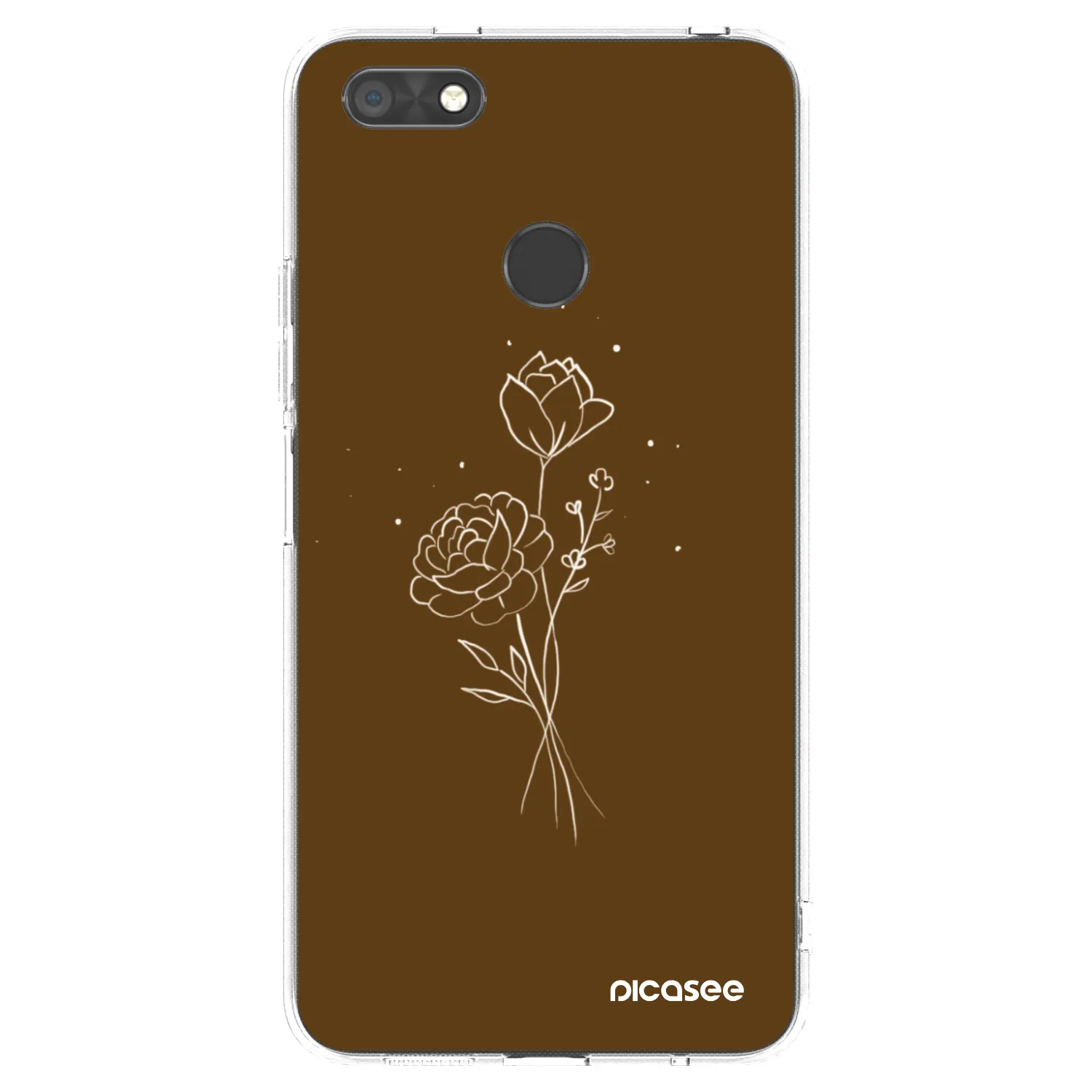 Picasee silikonski prozorni ovitek za Huawei P9 Lite Mini - Brown flowers