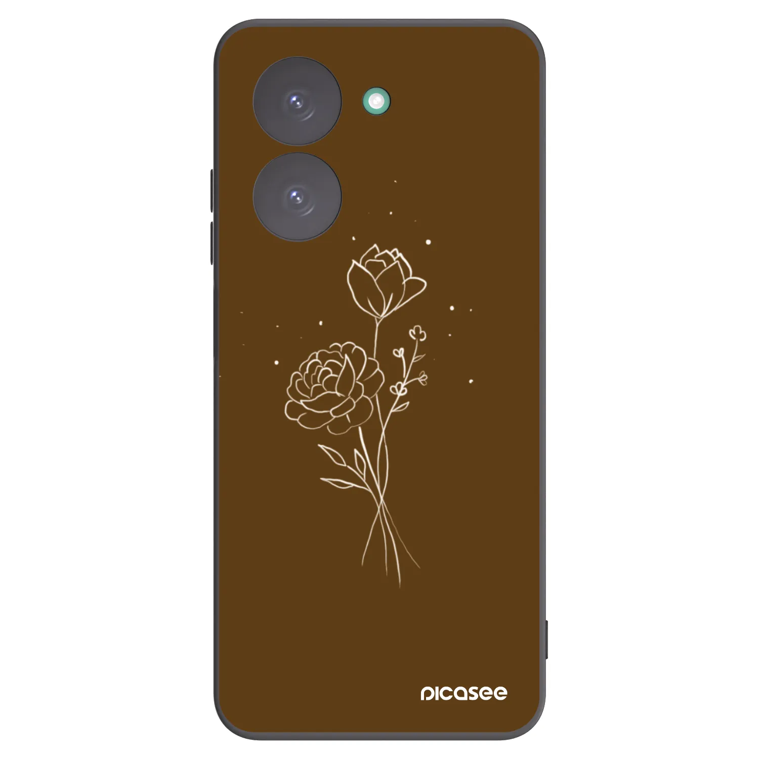Picasee silikonski črni ovitek za Xiaomi Redmi A5 - Brown flowers