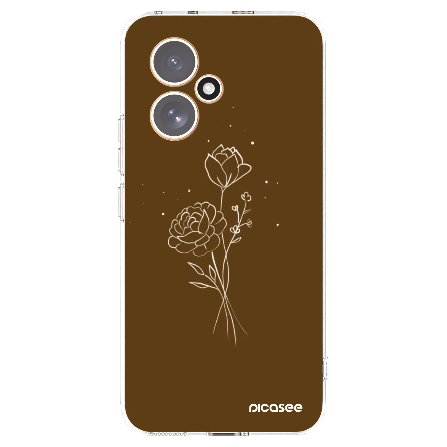 Picasee silikonski prozorni ovitek za Honor 400 5G - Brown flowers