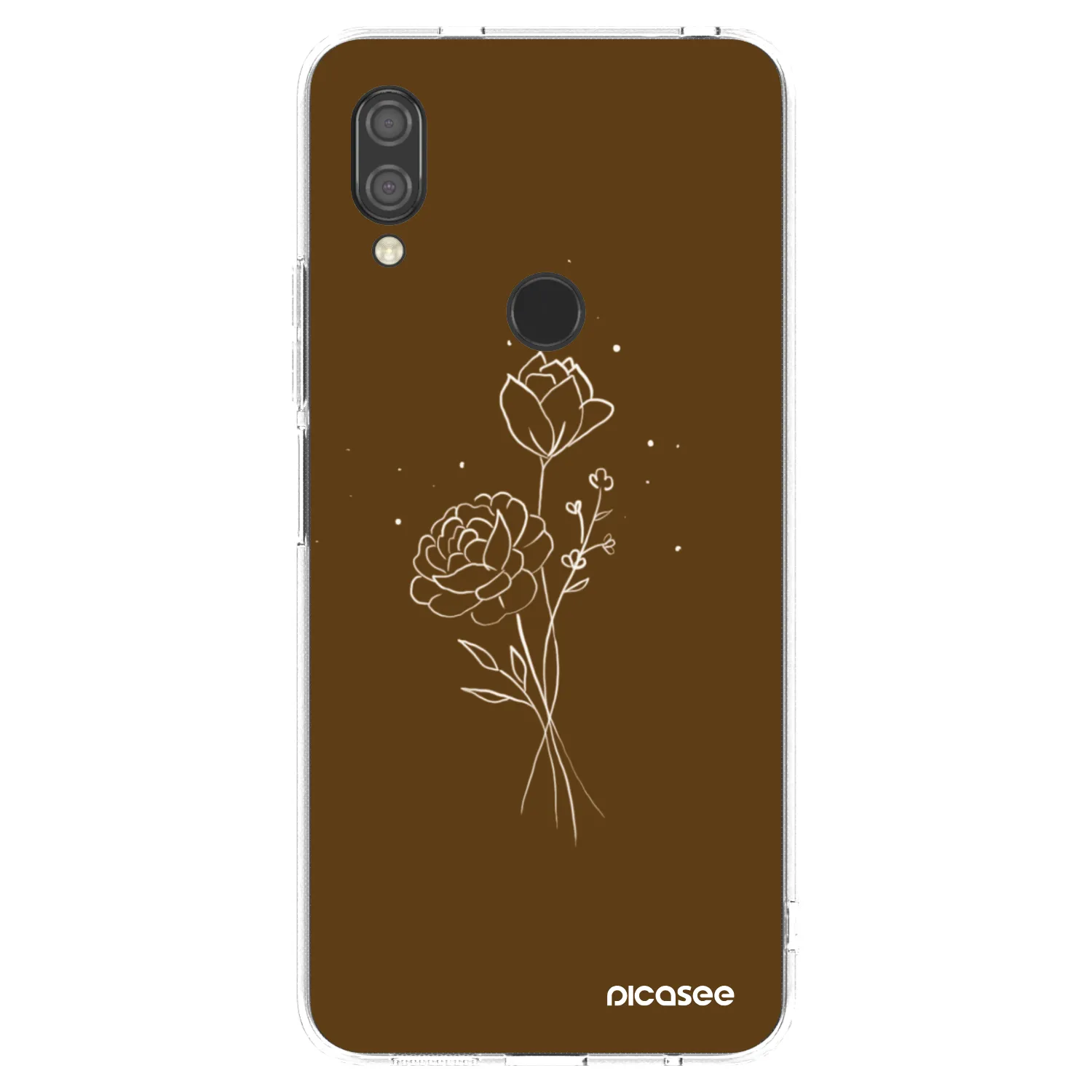 Picasee silikonski prozorni ovitek za Xiaomi Redmi 7 - Brown flowers