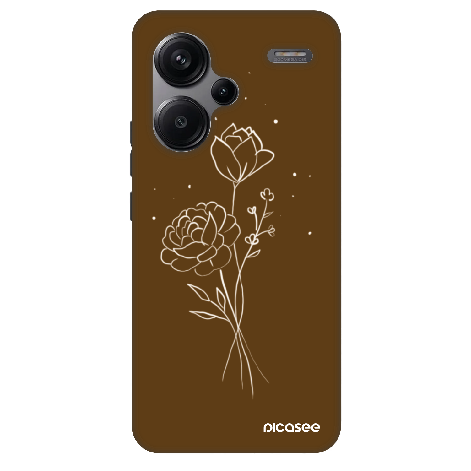 Picasee Fashion Case za Xiaomi Redmi Note 13 Pro+ 5G - Brown flowers