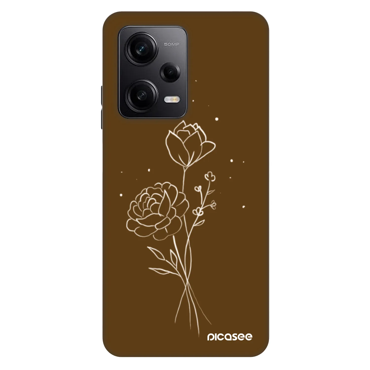 Picasee Fashion Case za Xiaomi Redmi Note 12 Pro 5G - Brown flowers