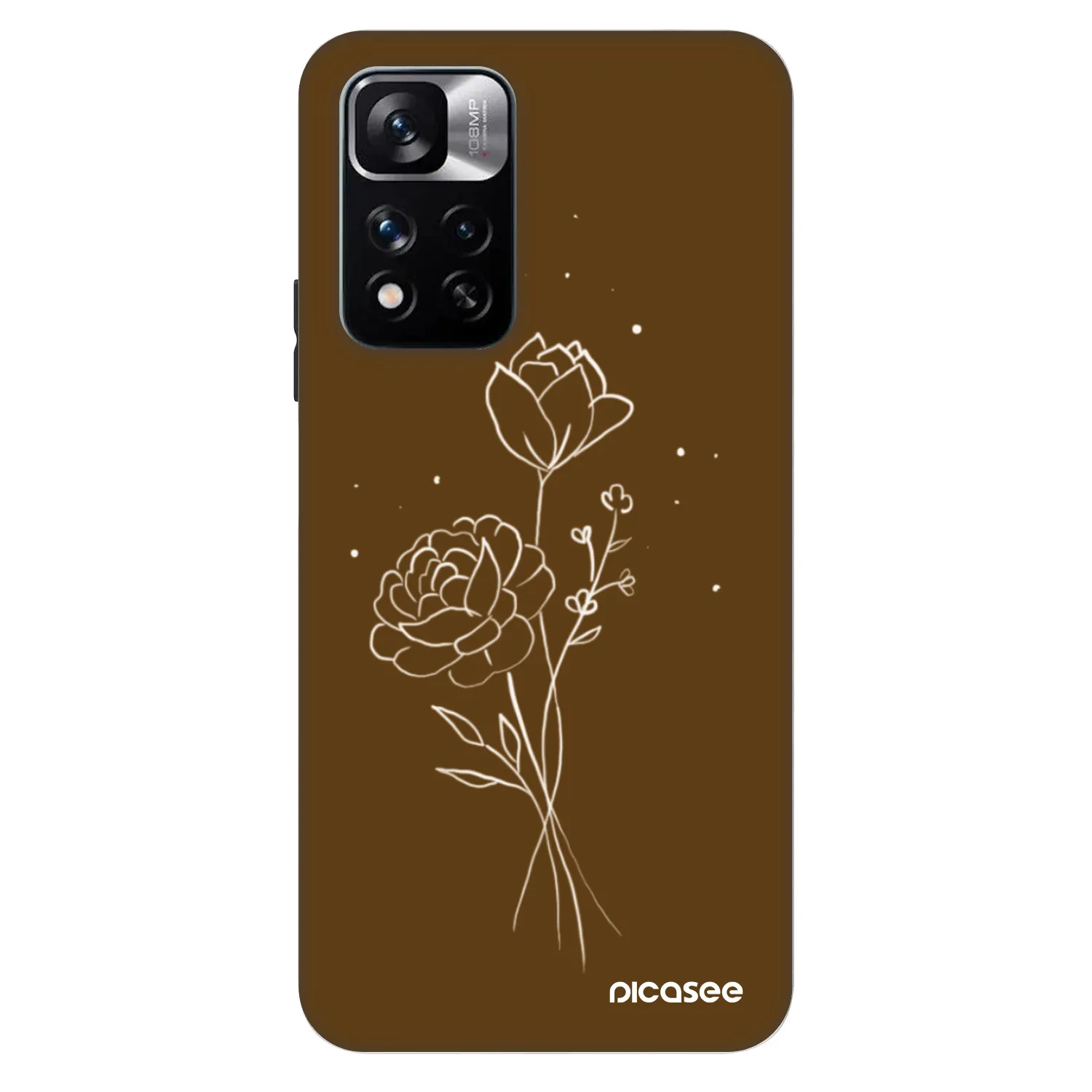Picasee Fashion Case za Xiaomi Redmi Note 11 Pro - Brown flowers