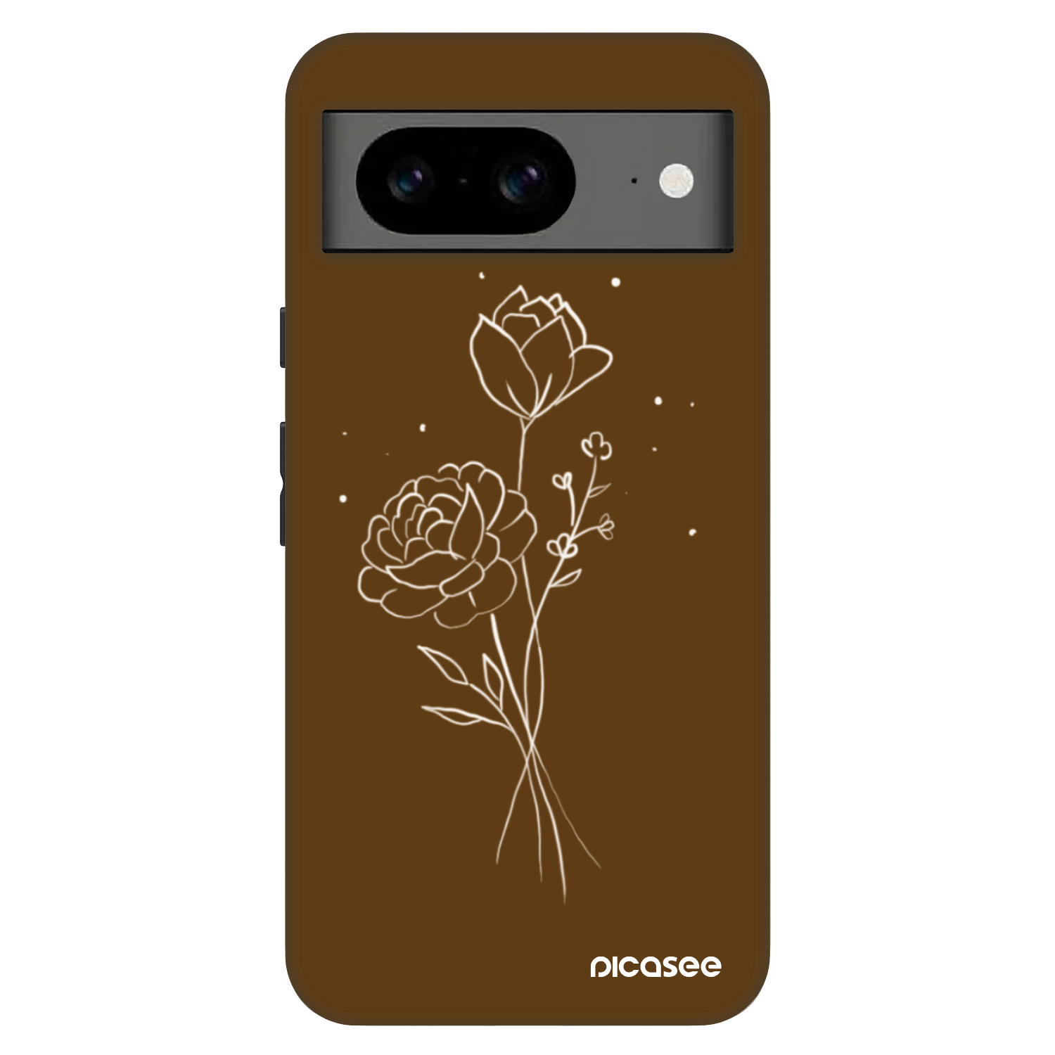 Picasee Fashion Case za Google Pixel 8 Pro - Brown flowers