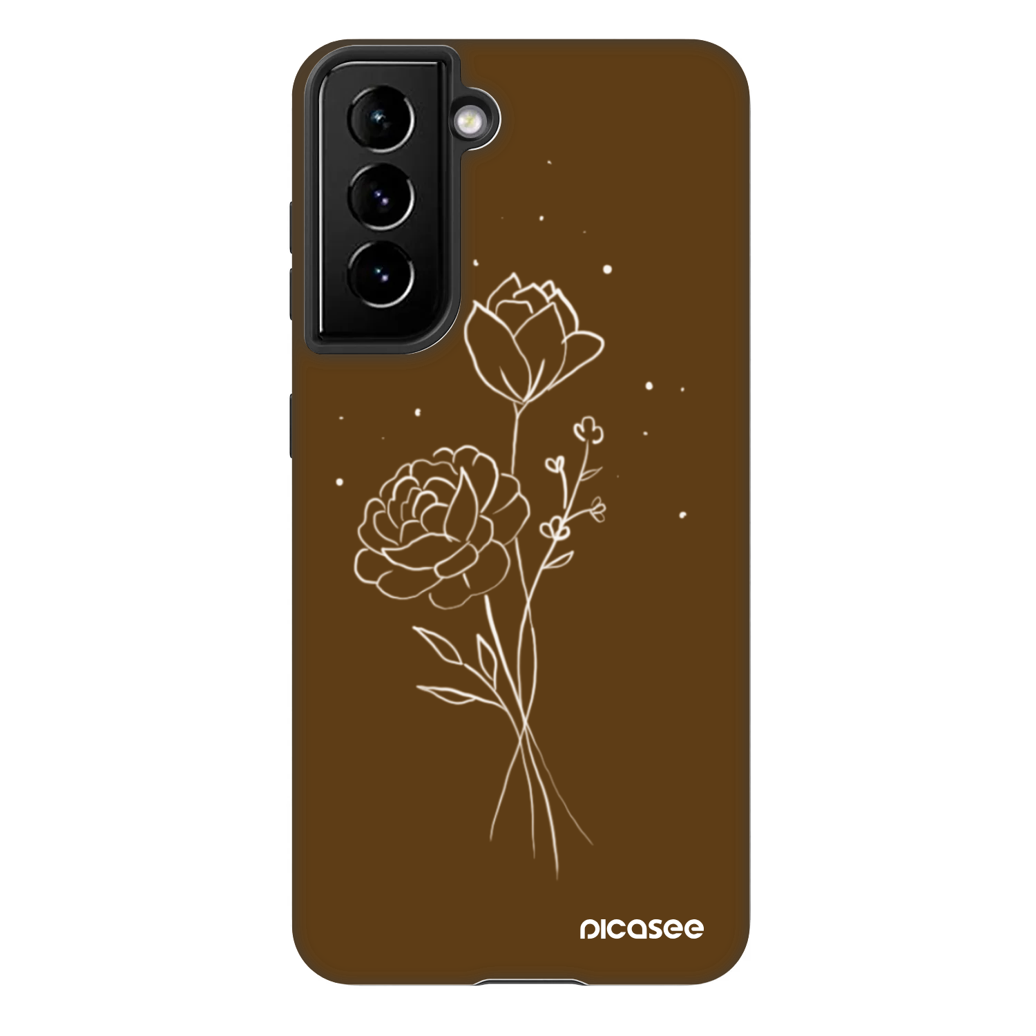 Picasee Fashion Case za Samsung Galaxy S21 FE 5G - Brown flowers