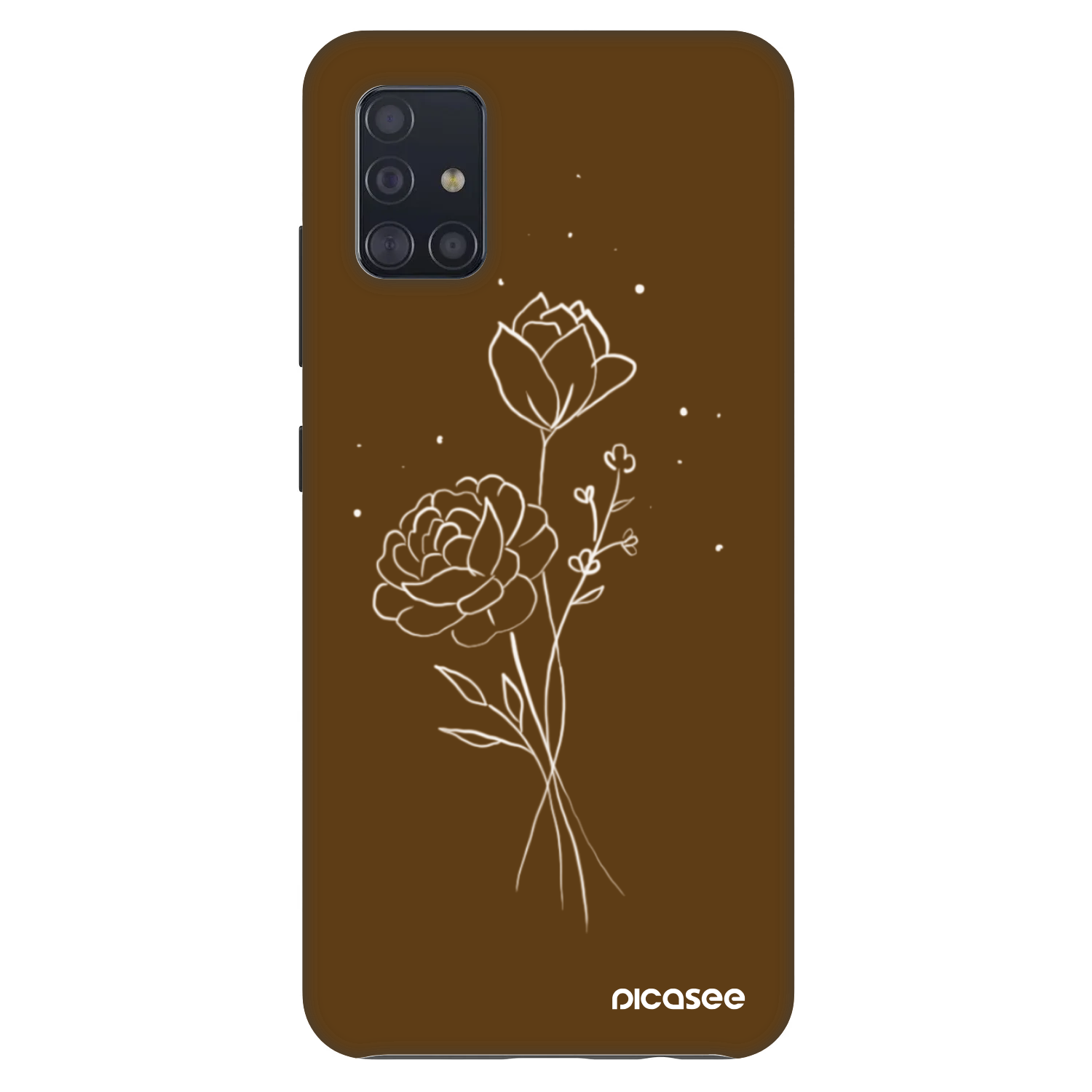 Picasee Fashion Case za Samsung Galaxy A51 A515F - Brown flowers