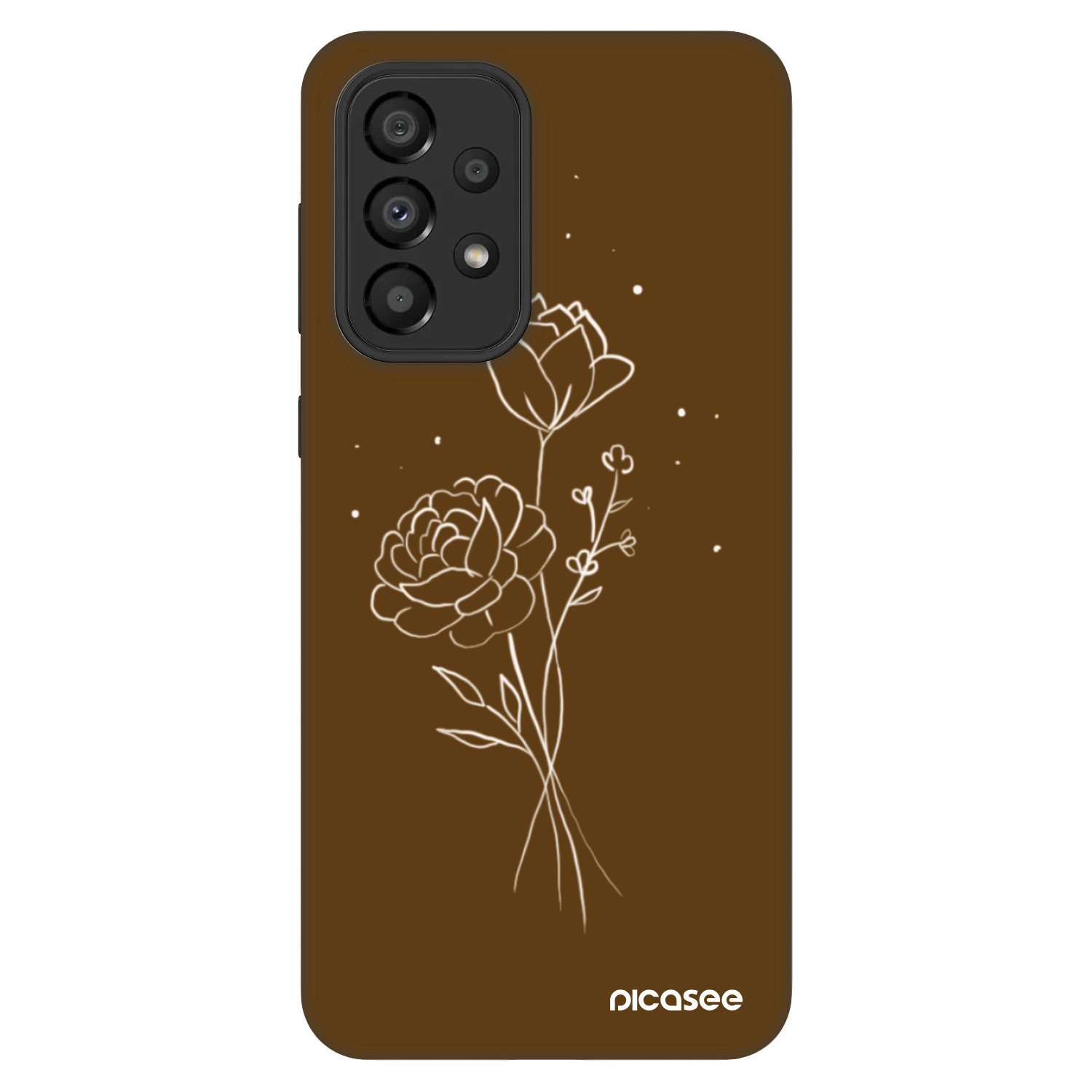 Picasee Fashion Case za Samsung Galaxy A33 5G A336 - Brown flowers