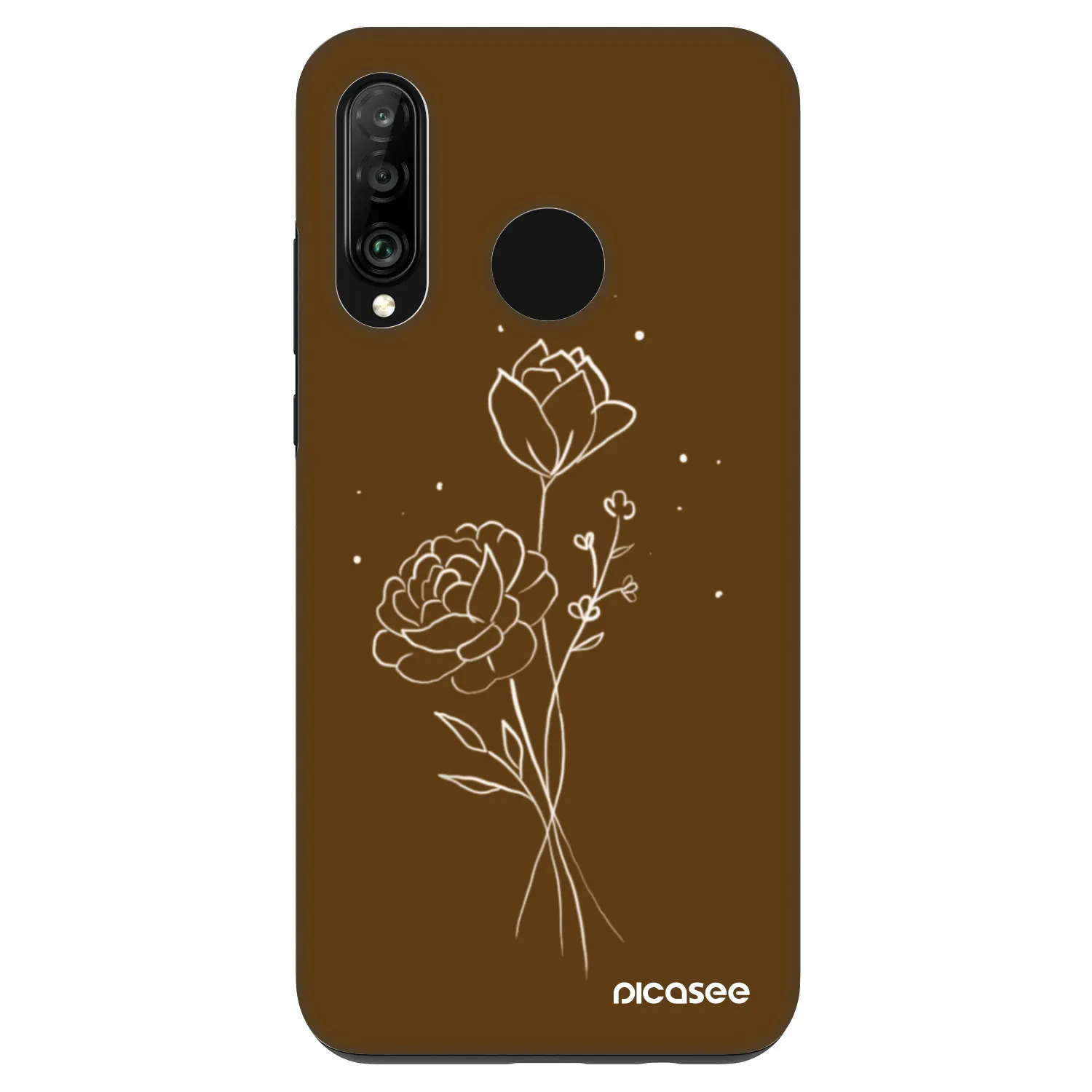 Picasee Fashion Case za Huawei P30 Lite - Brown flowers