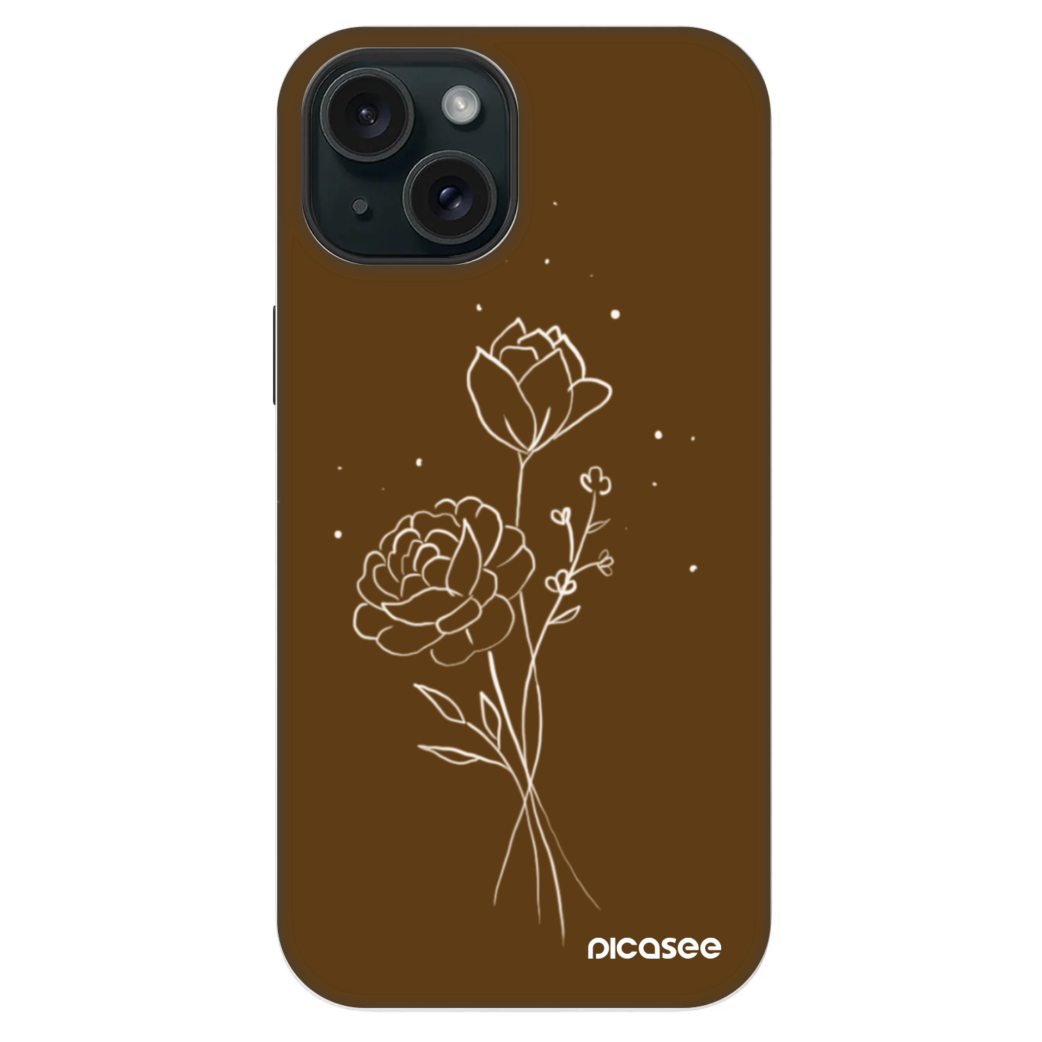 Picasee Fashion Case MagSafe za Apple iPhone 14 - Brown flowers