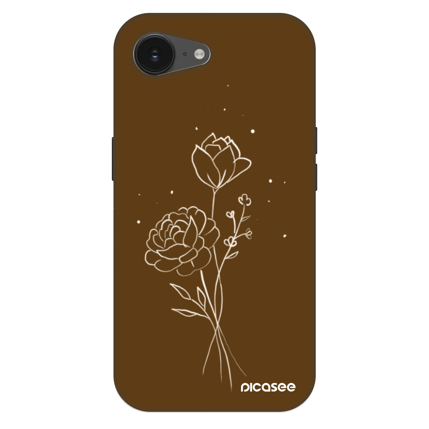 Picasee Fashion Case MagSafe za Apple iPhone 16e - Brown flowers