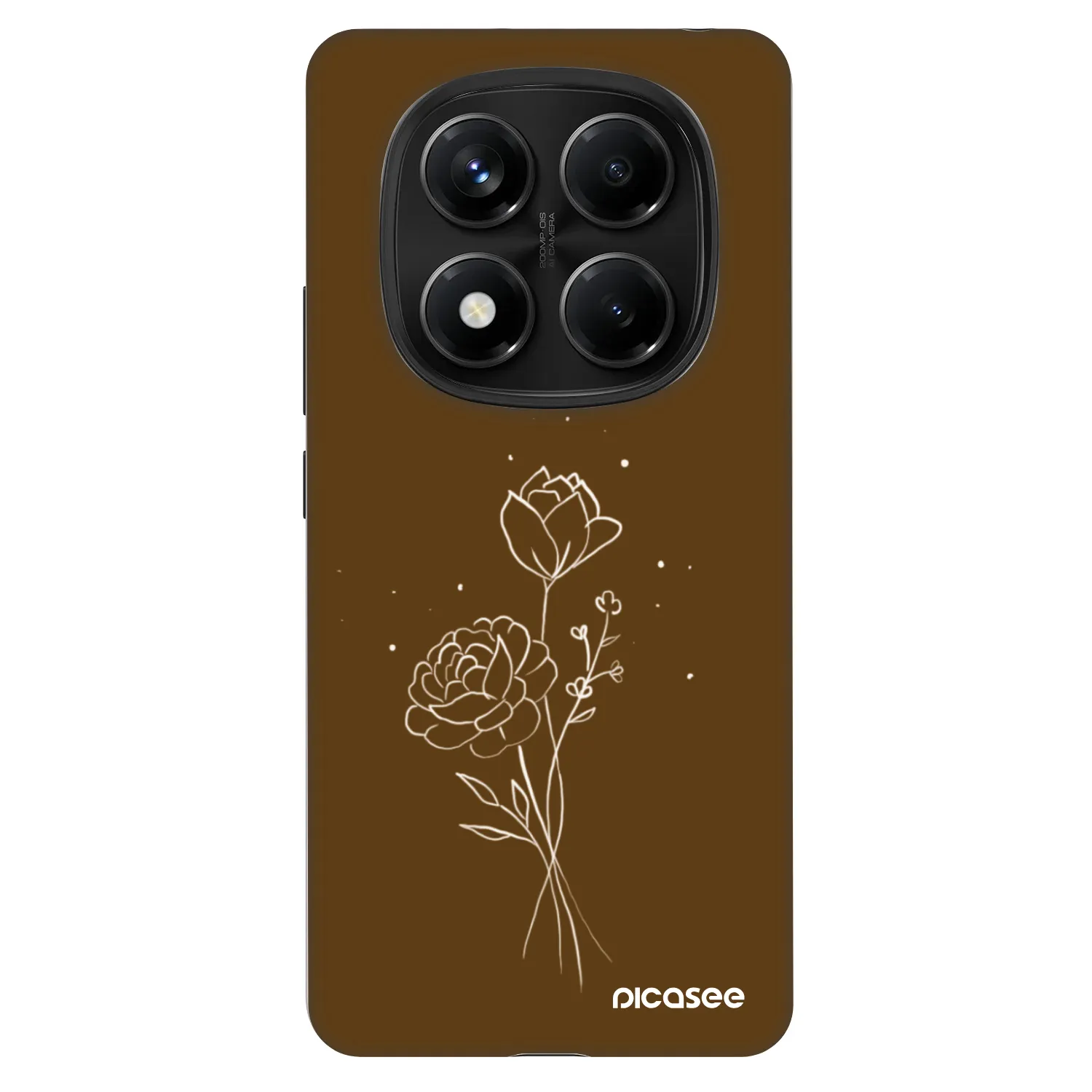 Picasee Fashion Case za Xiaomi Redmi Note 14 Pro 4G - Brown flowers