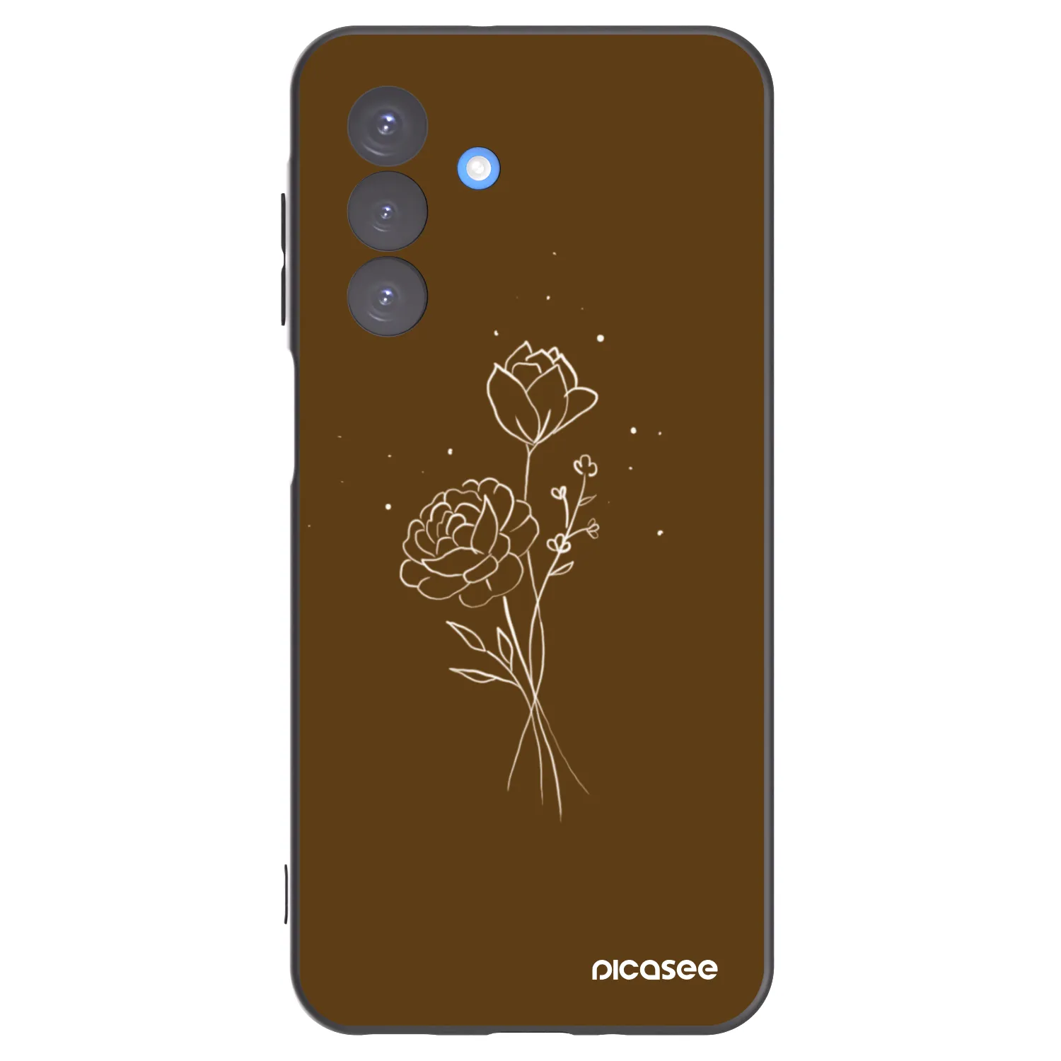 Picasee silikonski črni ovitek za Samsung Galaxy A17 5G - Brown flowers
