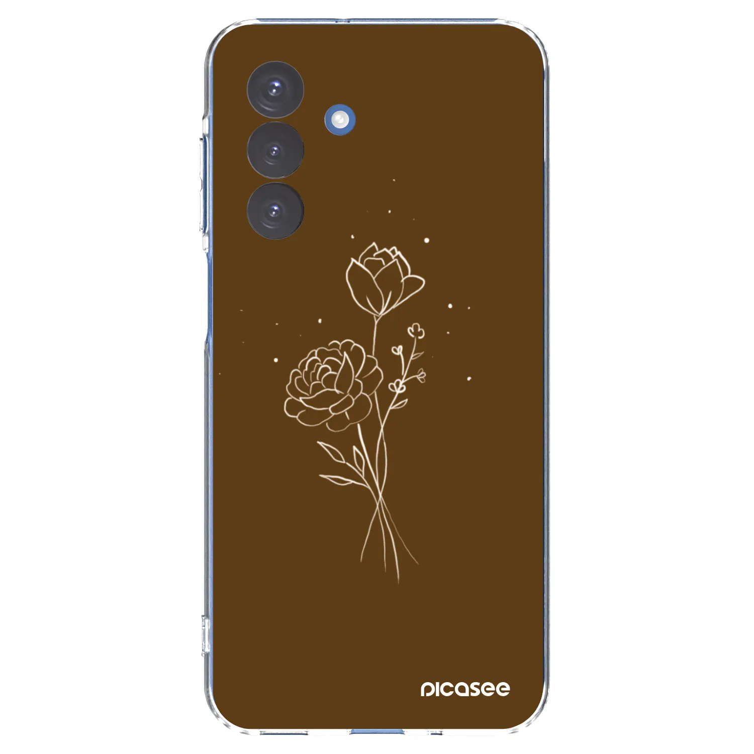 Picasee silikonski prozorni ovitek za Samsung Galaxy A17 5G - Brown flowers