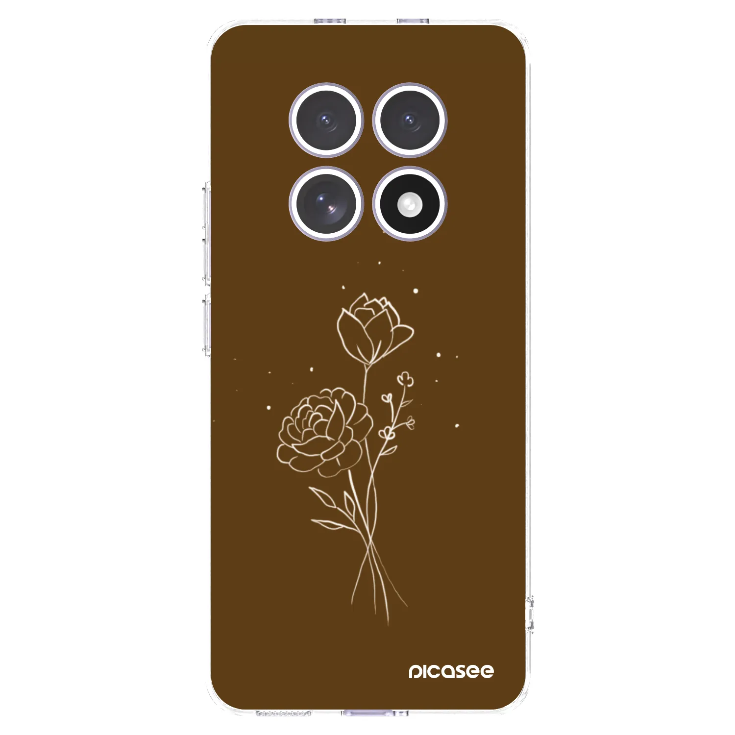 Picasee silikonski prozorni ovitek za Xiaomi Redmi Note 15 - Brown flowers