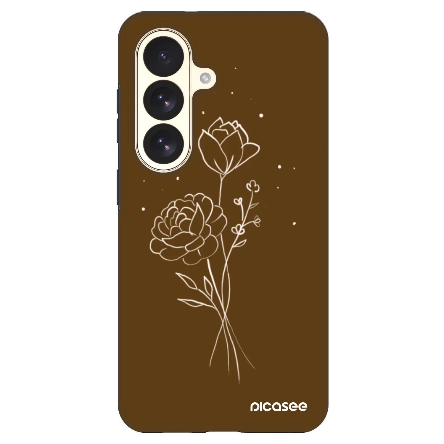 Picasee Fashion Case PowerShare pro Samsung Galaxy S26 - Brown flowers