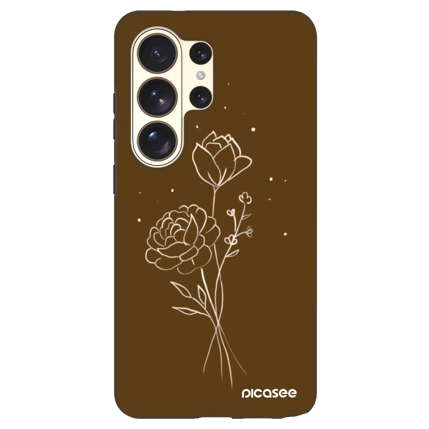 Picasee Fashion Case PowerShare pro Samsung Galaxy S26 Ultra - Brown flowers