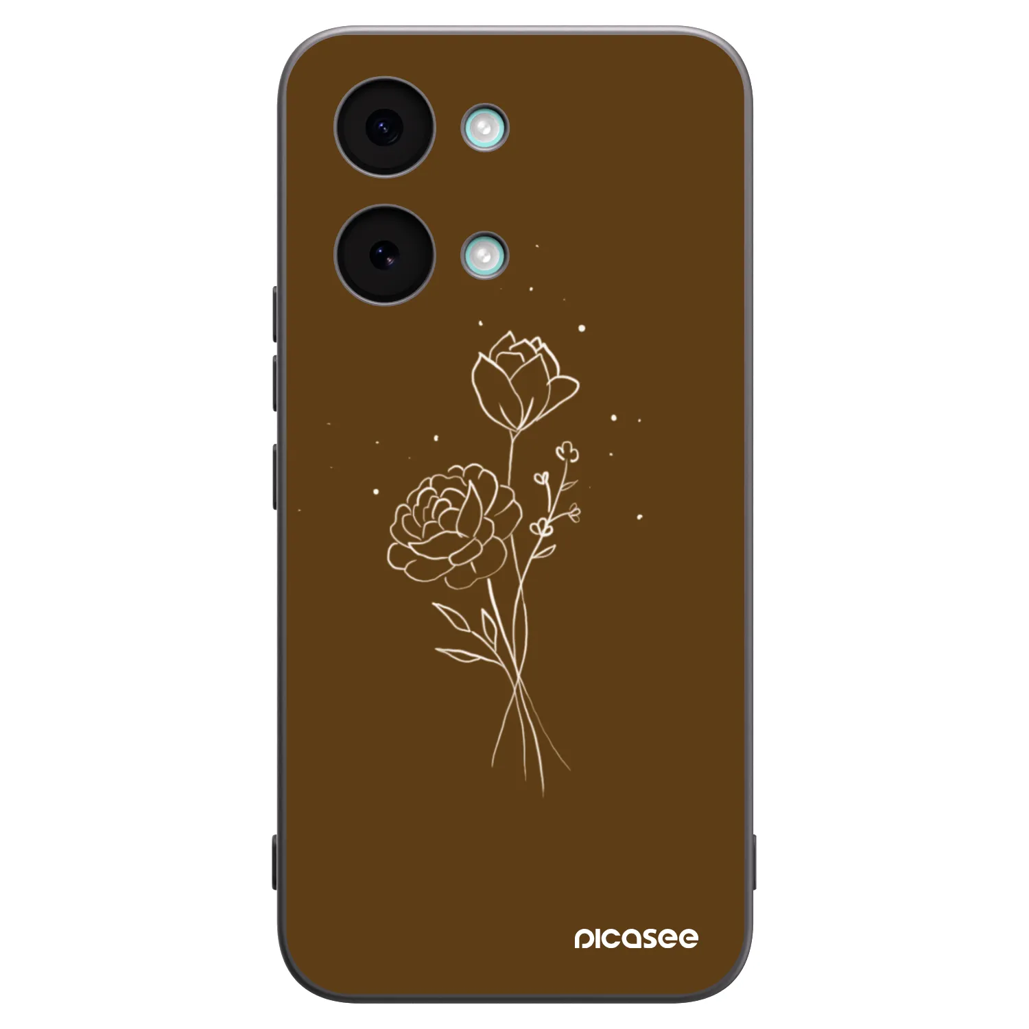 Picasee silikonski črni ovitek za Xiaomi Poco X8 Pro Max - Brown flowers