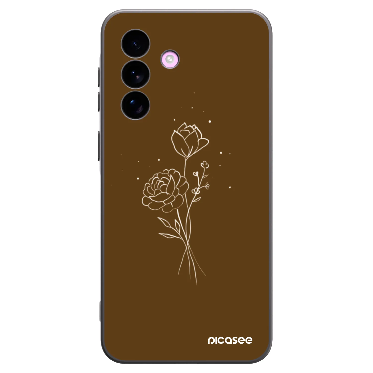 Picasee silikonski črni ovitek za Samsung Galaxy A57 5G - Brown flowers