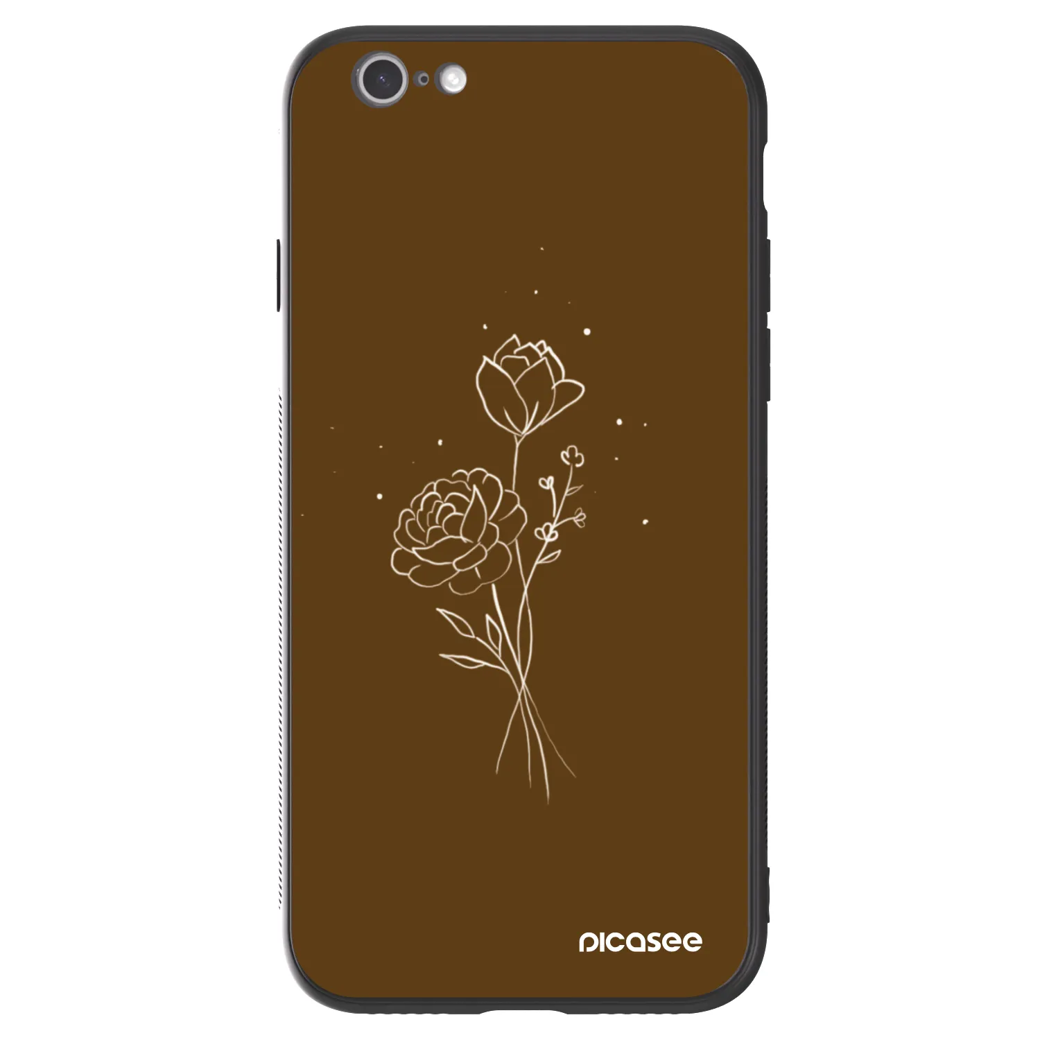 Picasee ULTIMATE CASE za Apple iPhone 6/6S - Brown flowers