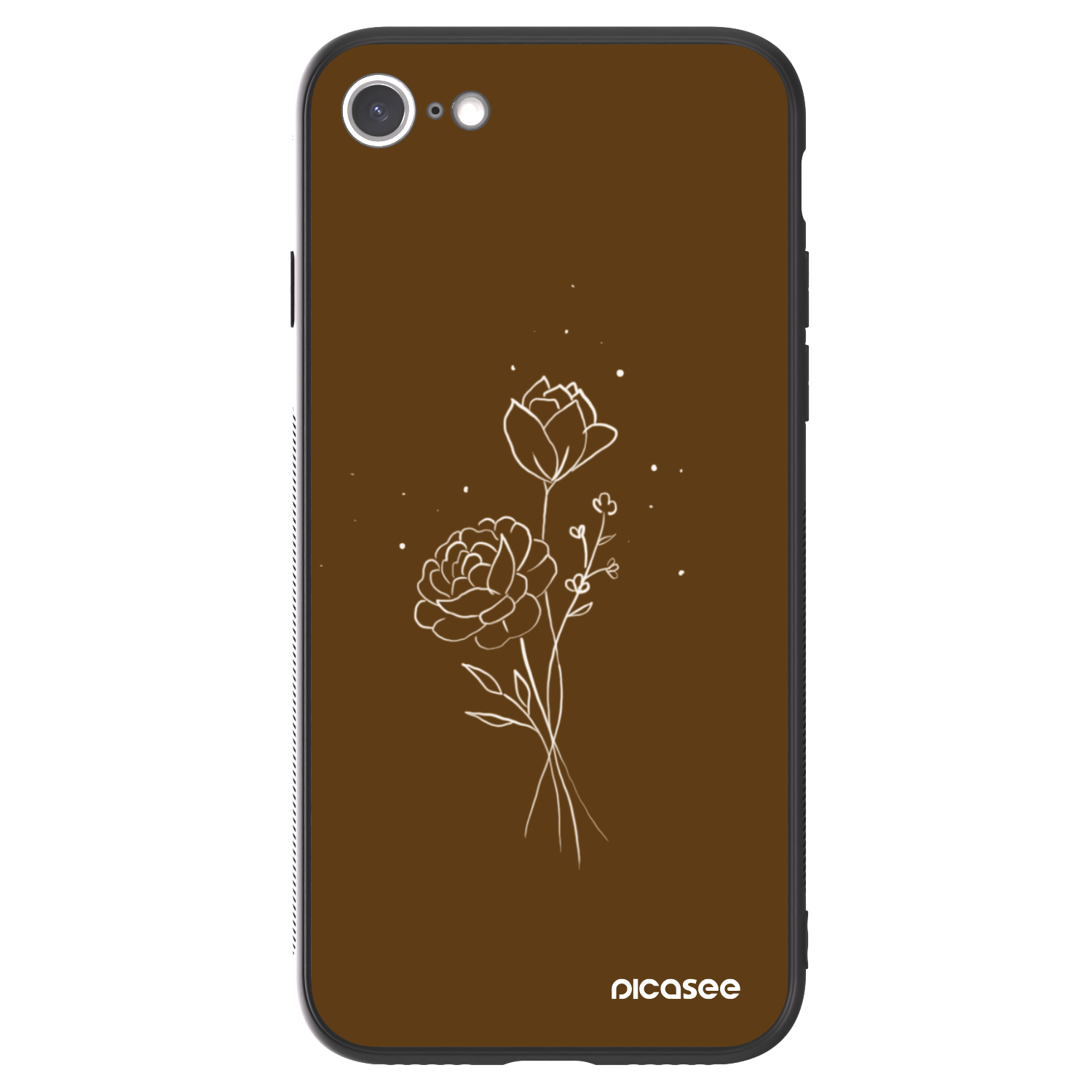 Picasee ULTIMATE CASE za Apple iPhone 7 - Brown flowers