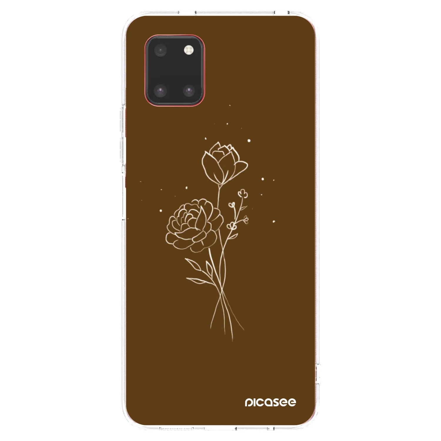 Picasee silikonski prozorni ovitek za Samsung Galaxy Note 10 Lite N770F - Brown flowers