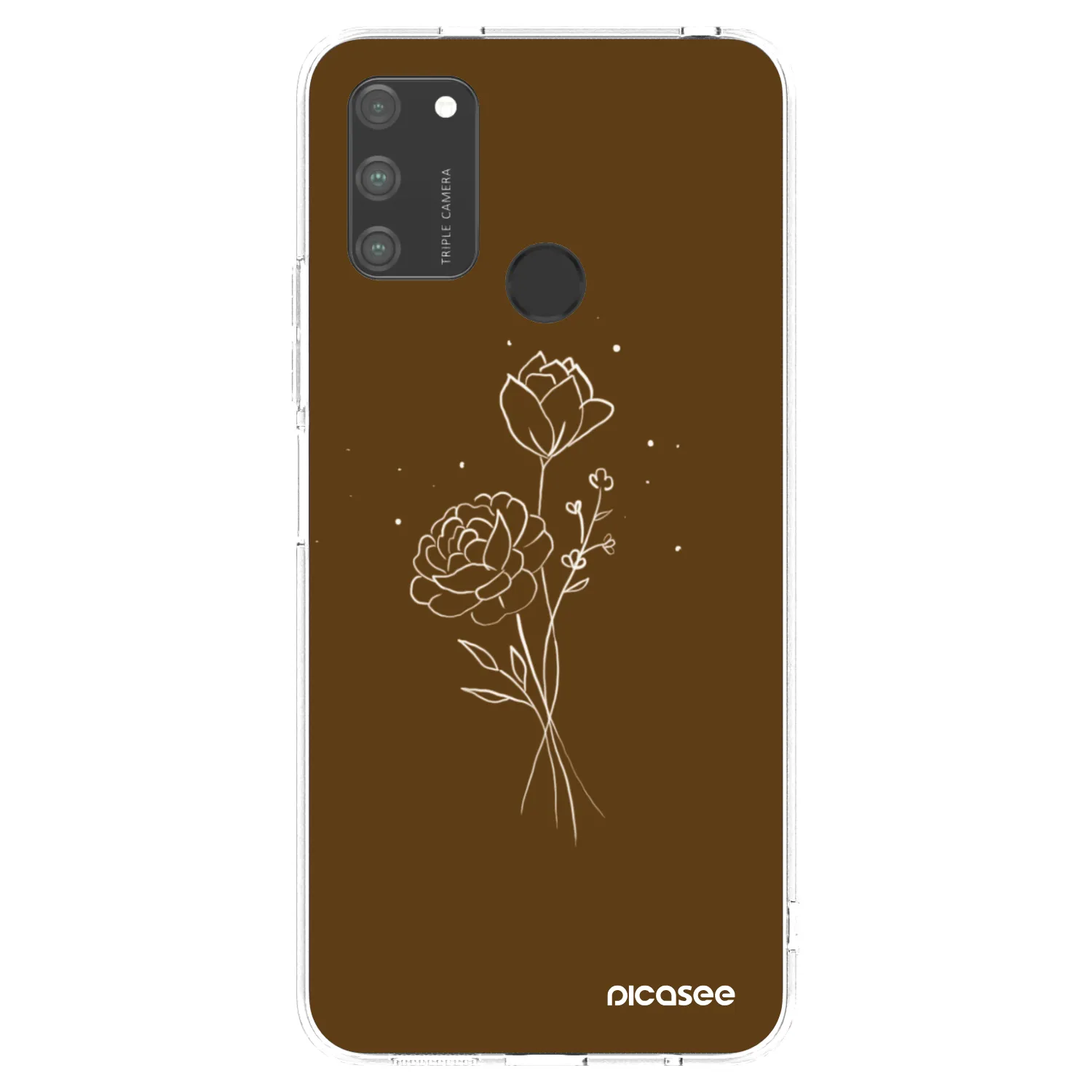 Picasee silikonski prozorni ovitek za Honor 9A - Brown flowers