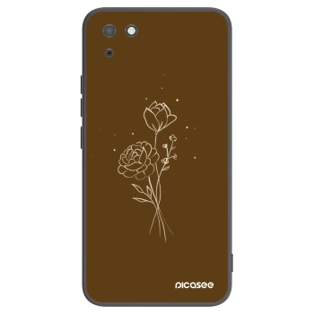Ovitek za Huawei Y5P - Brown flowers