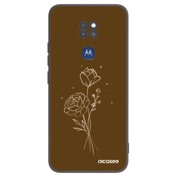 Ovitek za Motorola Moto G9 Play - Brown flowers