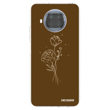Picasee silikonski prozorni ovitek za Xiaomi Mi 10T Lite - Brown flowers