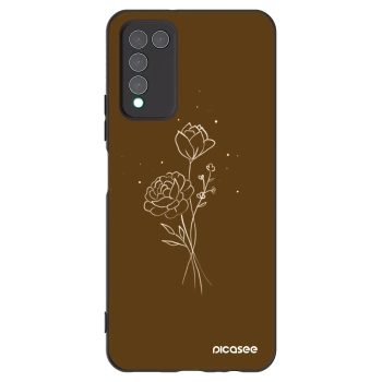 Ovitek za Honor 10X Lite - Brown flowers