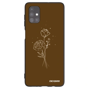 Ovitek za Samsung Galaxy M51 M515F - Brown flowers