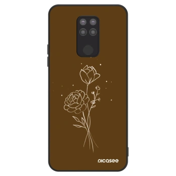 Ovitek za Xiaomi Redmi Note 9 - Brown flowers