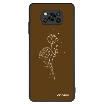 Ovitek za Xiaomi Poco X3 - Brown flowers