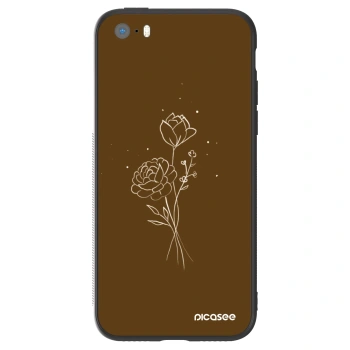 Ovitek za Apple iPhone 5/5S/SE - Brown flowers